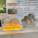 Axya Tulip Cloud Sea Flowers Night Light, Lovers Gift & Desktop Decoration.