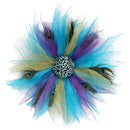 Axyaa Peacock Feather Ribbon Wreath: Hotel & Home Door Wall Decor