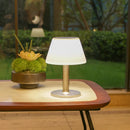 Axyaa Solar Table Lamp Stainless Steel LED Lighting for Indoor Outdoor Use