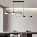 Axyaa Modern Black LED Chandeliers for Kitchen Dining Table, Stylish Hanging Lighting Fixtures