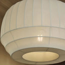 Axyaa Nordic White Fabric LED Chandelier Modern Pendant Lights for Living Room