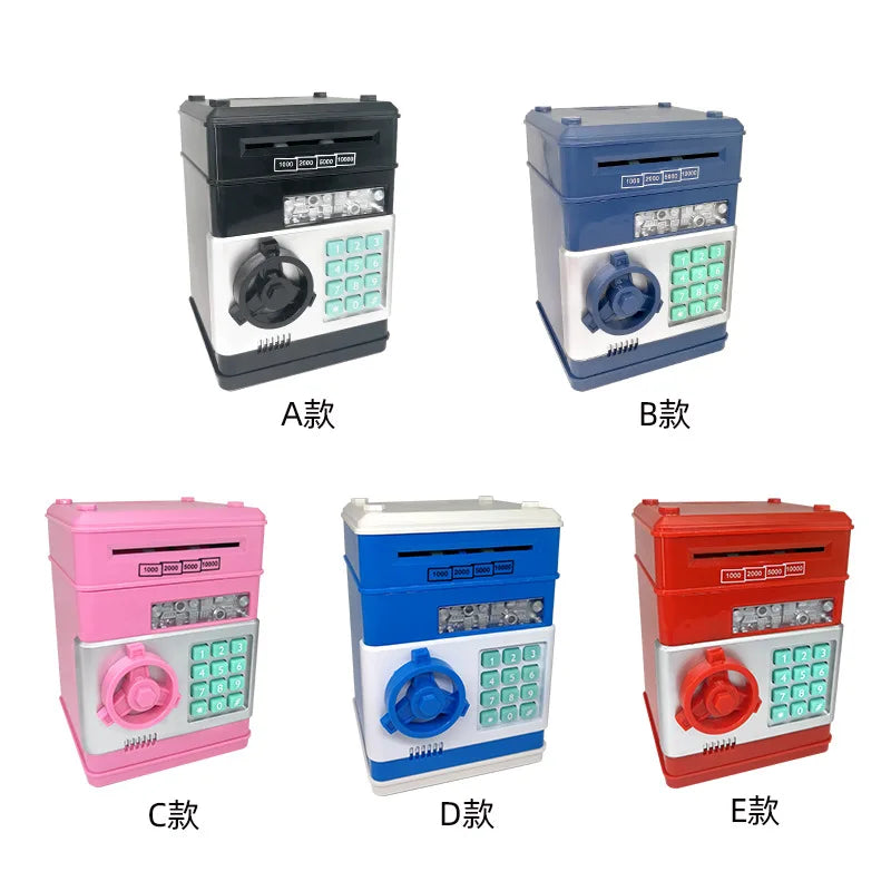 Axya Electronic Password Piggy Bank with Key Code Lock and Automatic Coins Counter