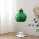 Axyaa Green Glass LED Pendant Lights - Modern Hanging Lamp for Home Decor