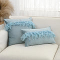 Axyaa Velvet Faux Feather Cushion Cover Soft Home Decor Pillow Cover Living Room