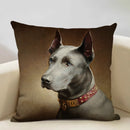 Axyaa Cute Dog Decorative Cushion Cover 45x45cm Linen Sofa Pillowcase Home Bedroom Decor