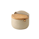 Axyaa Ceramic Seasoning Jar with Bamboo Lid and Spoon