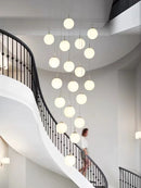 Axyaa Modern LED Stairs Chandelier for Dining Room Living Room Decor Lighting