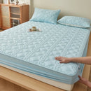 Axyaa Wheat Geometric Fitted Sheet Cotton Mattress Cover Home Hotel Full