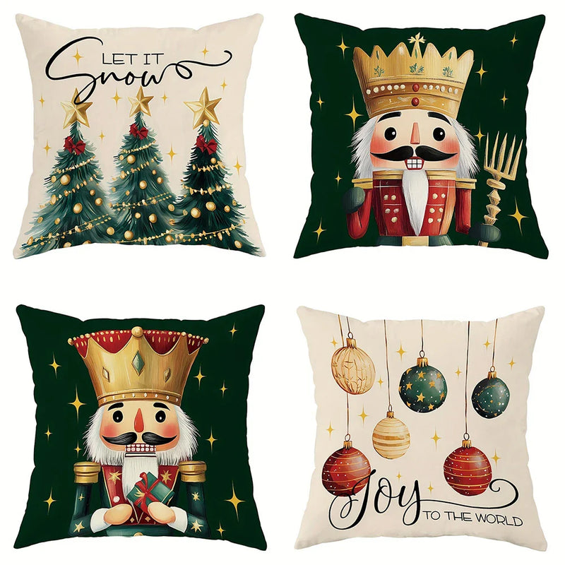 Nutcracker Pillowcase for Christmas Decor - Axyaa Home