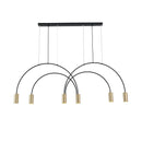 Axyaa Modern Spot Chandelier: Designer Arch Hanging Lamps for Restaurant Living Room Bedroom