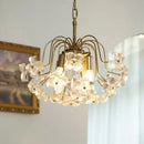 Axyaa French Retro Petal Glass Chandelier for Elegant Lighting Décor