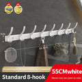 Axyaa Black/Gun Grey Wall Rack Bathroom Kitchen Hook Organizer Storage Shelf