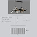 Axyaa Fishbone LED Pendant Light: Modern Nordic Chandelier for Home, Restaurant, and Loft
