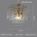 Axyaa Glass Water Drop Chandelier for Living, Bedroom, Dining Room - Retro Design