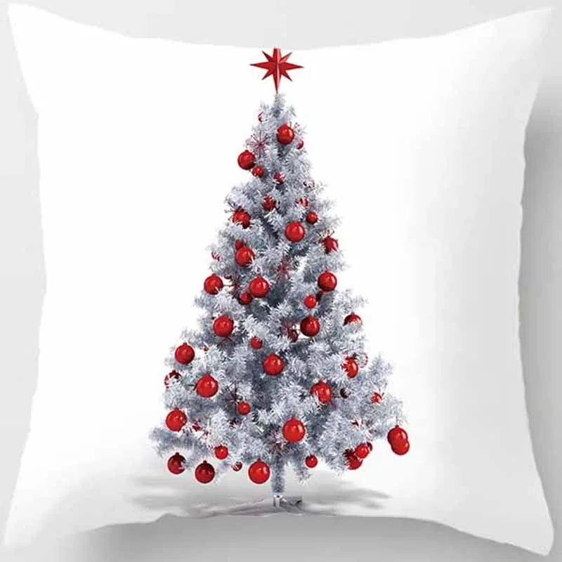 Christmas Elk Print Pillowcase 45x45cm for Sofa, Car, Bedroom & Living Room Decor