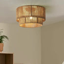 Axyaa Rattan Chandelier Woven Ceiling Lamp - Country Style Decoration