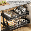 Axyaa Sliding Drawer Shelf Pull-Out Basket for Organized Kitchen Cabinet Storage