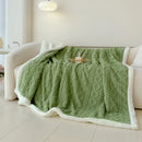 Axyaa Double Thickened Throw Blanket for Winter - Super Soft Cozy Sofa Bed Cover