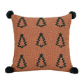 Axyaa Christmas Velvet Embroidered Cushion Cover for Festive Home Decor