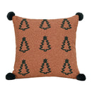 Axyaa Christmas Velvet Embroidered Cushion Cover for Festive Home Decor