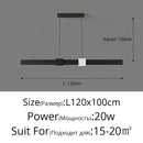 Axyaa LED Linear Pendant Light Dining Chandelier for Kitchen Bar Restaurant Home Decor