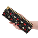 Axyaa Leather Pencil Case Minnie Mouse Design - Large Storage Pen Holder Bag