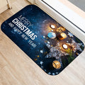 Axyaa Christmas Balls Tree Printed Door Mat Non-Slip Floor Carpet)((((