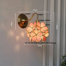 Axyaa Pink Glass LED Wall Light Fixture for Home Decor & Bedroom Sconce Lamp