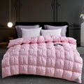 Axyaa White Goose Down Quilt Feather Duvet, Winter Cozy Comforter – Queen/King Size