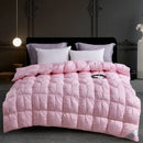 Axyaa White Goose Down Quilt Feather Duvet, Winter Cozy Comforter – Queen/King Size