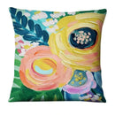 Axyaa Watercolor Flowers Painting Print Pillowcase 45x45cm Home Decor Pillows