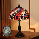Axyaa Retro Tiffany Table Lamp LED Stained Glass Lighting Fixuture