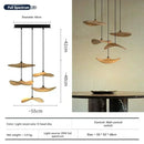 Axyaa Solid Wood Japanese Wabi-sabi Chandelier with LED for Tea Room, Restaurant, or Staircase