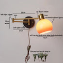Axyaa Swing Arm LED Wall Lamp with Switch for Bedside Reading & Interior Lighting