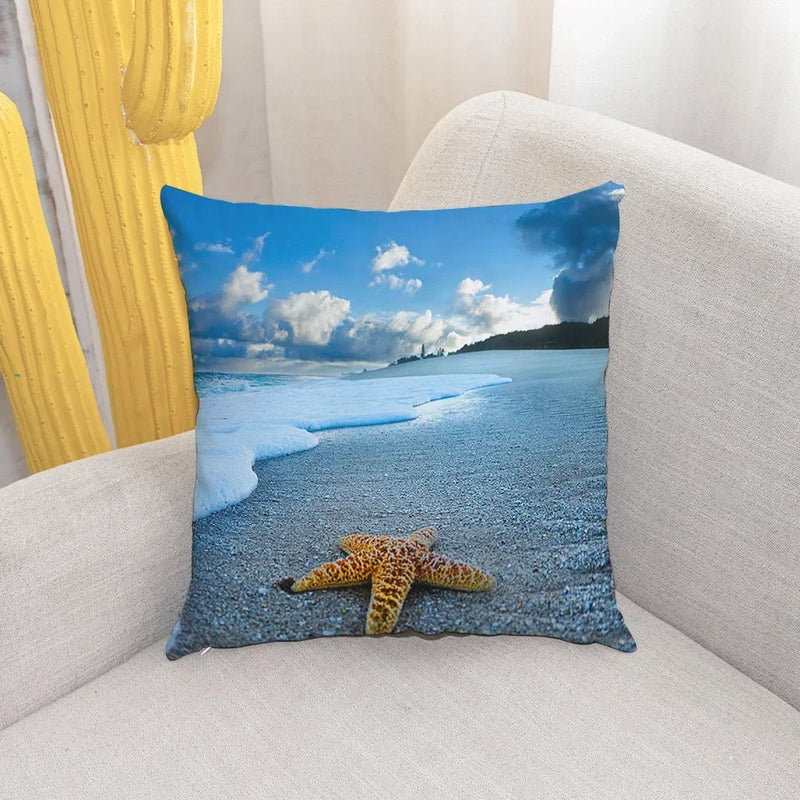 Shell Conch Beach Cushion Cover for Home Decor - Axyaa Brand