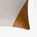 Axyaa Luxe Orange Gray Stitch Pillow for Stylish Living Room Decor