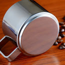Axyaa Double Walled Stainless Steel Coffee Cup Set with Saucer Spoon