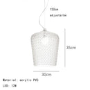 Axyaa Nordic Acrylic LED Hanging Chandelier Pendant Lamps for Home Lighting