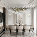 Axyaa Crystal Branch Chandelier for Modern Luxurious Living Room