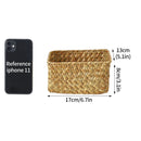 Axyaa Seagrass Rattan Basket Wicker Storage Box Organizer Closet Cosmetic Container