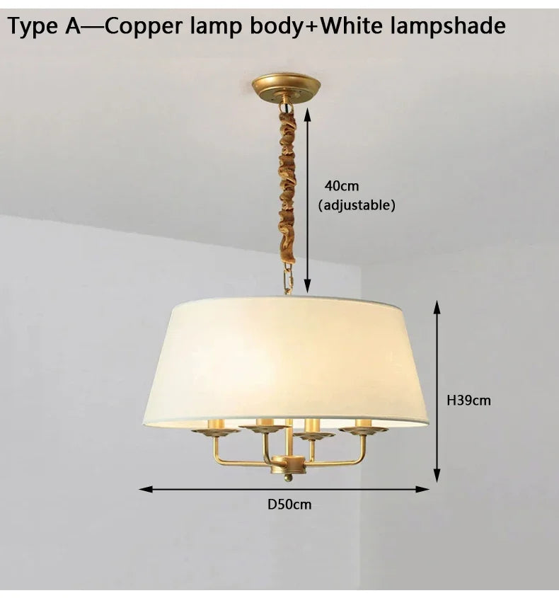 Axyaa Retro Metal Chandelier LED Pendant Lights for Home Decor