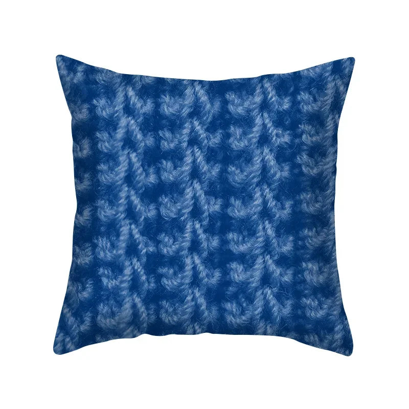 Axyaa Blue Geometry Pillowcase - Decorative Cushion Cover