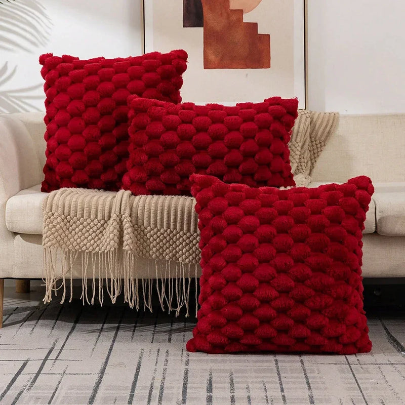 Axyaa Pineapple Turtle Pattern Plush Throw Pillowcase for Living Room Sofa