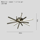 Axyaa Luxury Copper Chandelier LED Ceiling Lamp for Living Room, Bedroom, Study