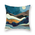 Axyaa Gold Mountains Geometric Sun Moon Cushion Cases- Home Decor Almofadas