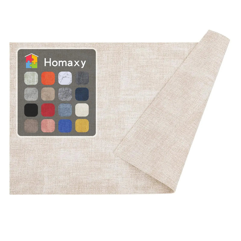 Axyaa Heat Resistant Leather Placemats - Waterproof Non-slip Kitchen Table Mats