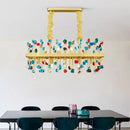 Axyaa Colorful Crystal Chandelier Modern Luxury Living Room Pendant Lamp