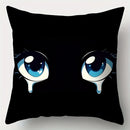 Axyaa Black Expression Sofa Pillowcase Set, 17.7* 17.7, Home Decor, Single-Sided Print