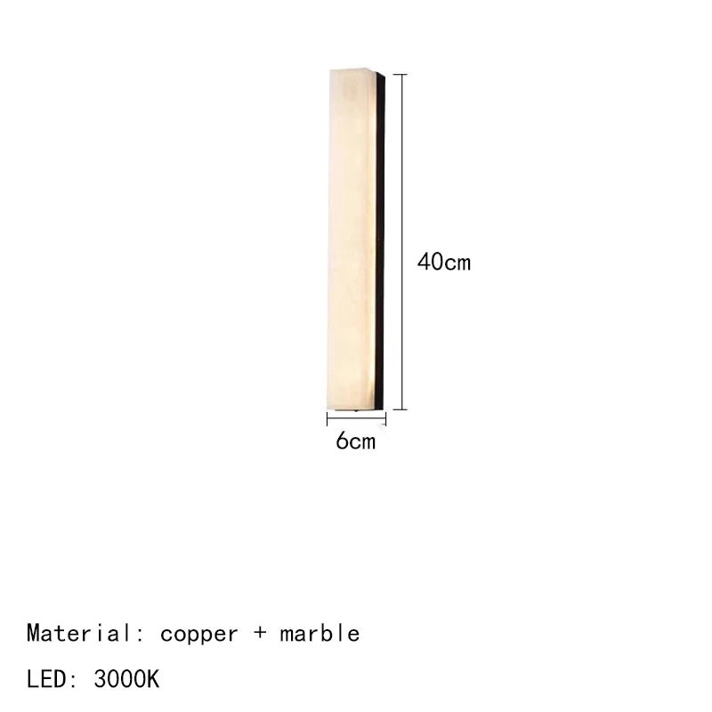 Axyaa Gold Black Marble Wall Lamp 40/60/80cm - Hotel Sconce Lighting
