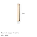 Axyaa Marble Wall Lamp Gold Black Metal Base for Home Hotel Lighting